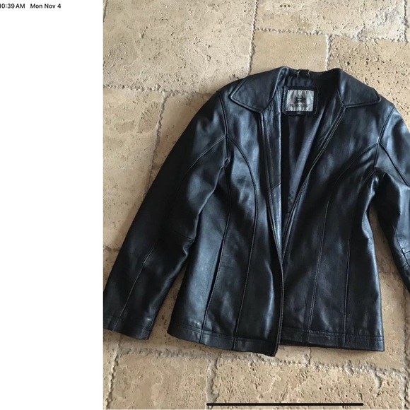 Burks Bay Ladies Leather Jacket, Black, SZ Small - Picture 1 of 5